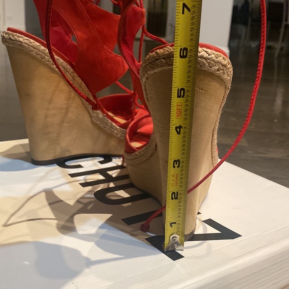 Schutz beautiful soft red suede wedges. Size 11. Perfect condition. - Picture 3 of 5